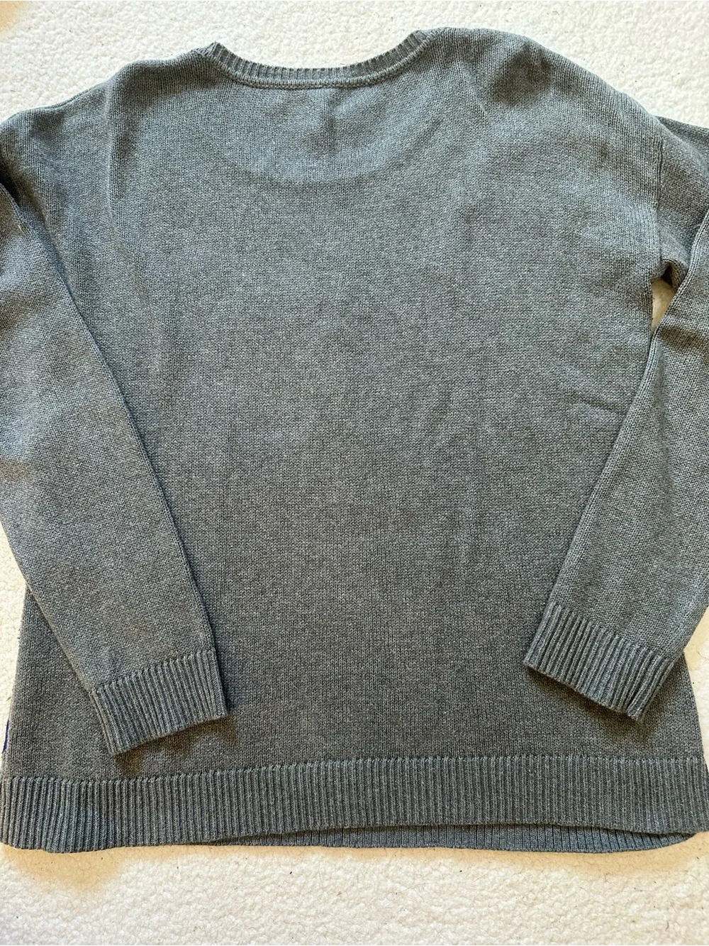 Eric + Lani Women's XL Grey Crewneck Sweater with Navy Sailboat Graphic